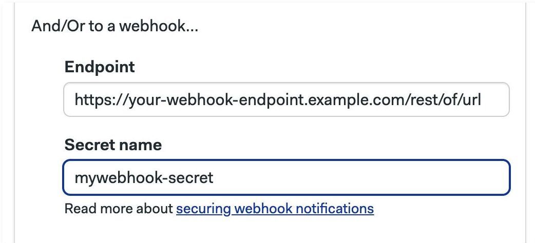 Adding a webhook-based service