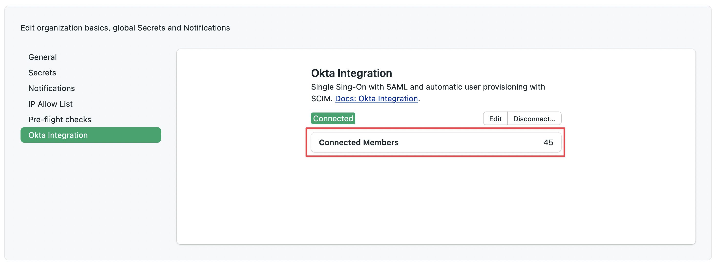 Okta connected memebers in Semaphore