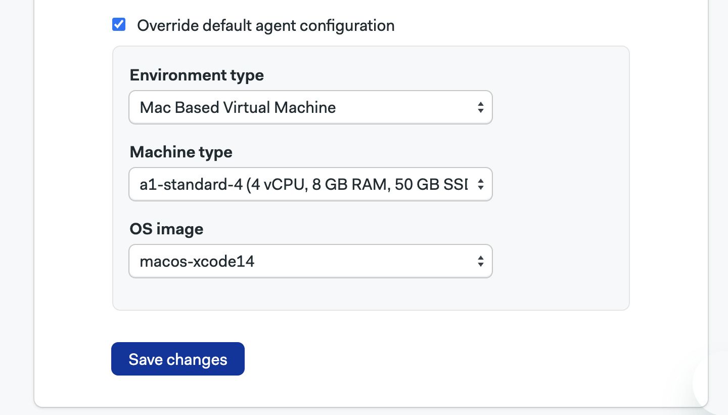 Changing the initialization agent for the project