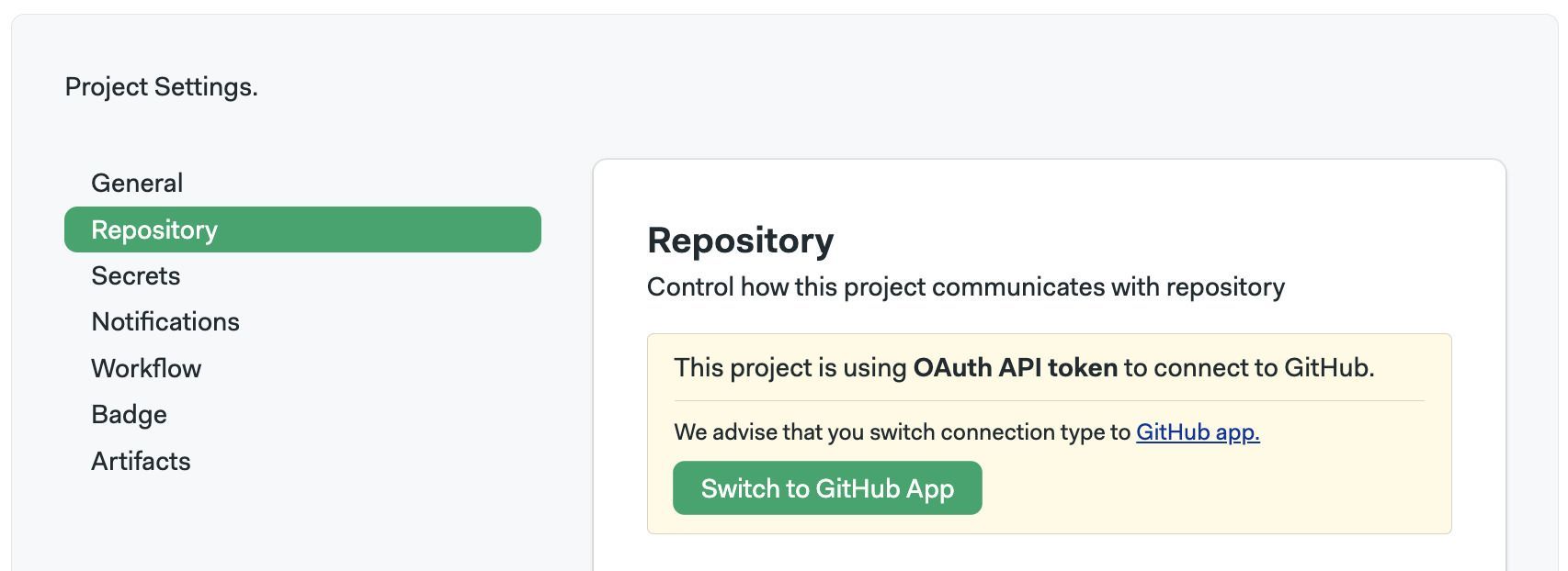 Switching from OAuth to GitHub App