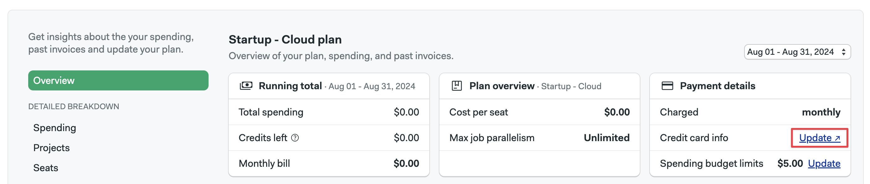 Update payment method