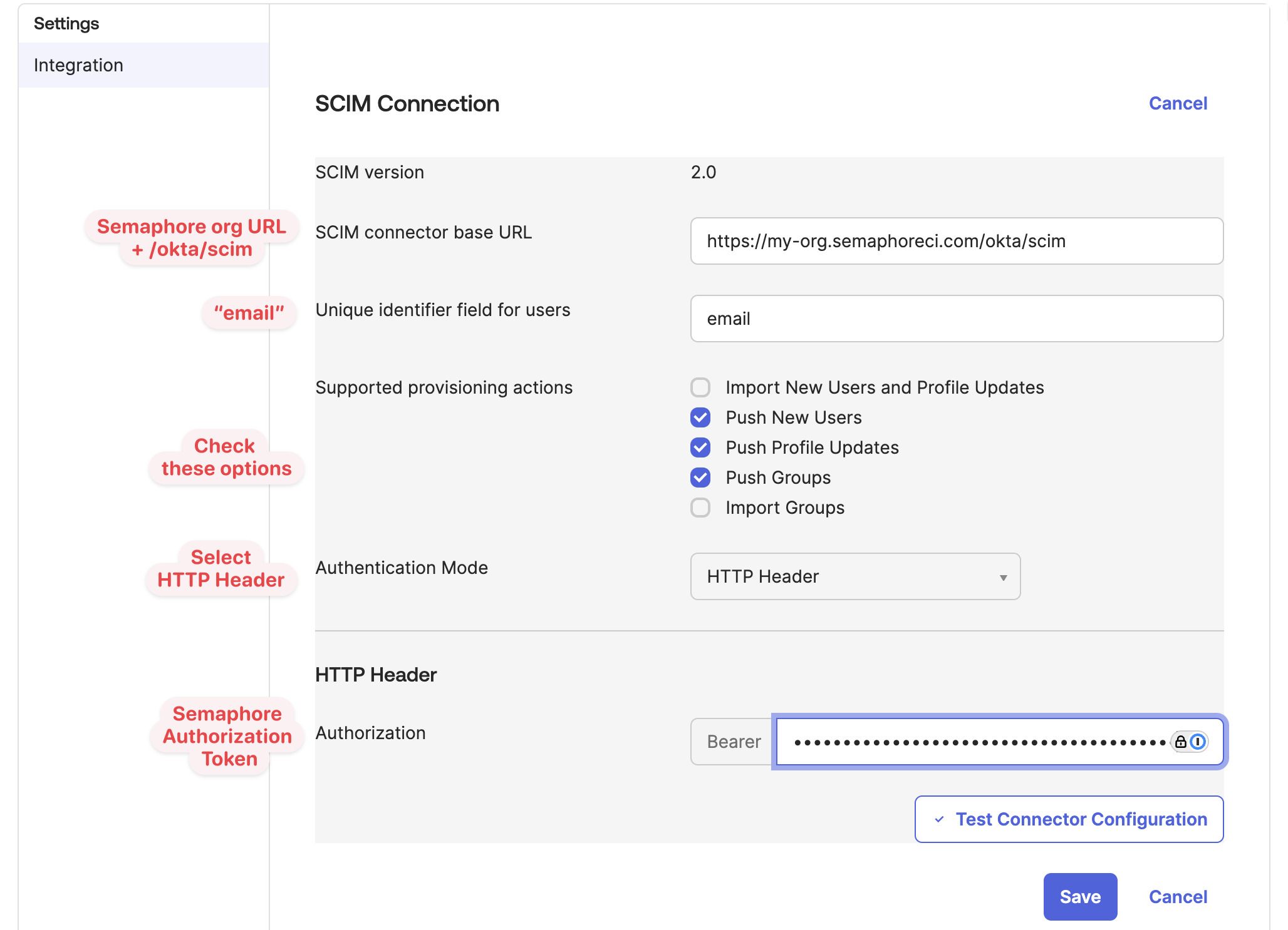 Configuring user provisioning on Okta